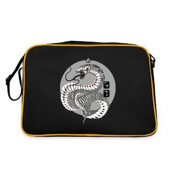 Snake - Retro Tasche - Schwarz/Gold - Hinten
