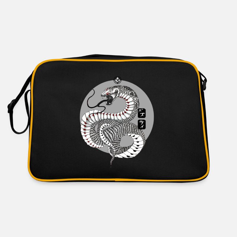 Snake - Retro Tasche - Schwarz/Gold