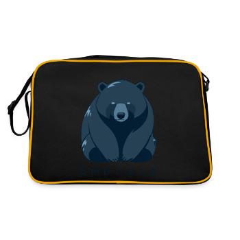 American black bear - Retro Bag - black/gold - Back