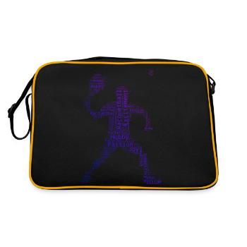 Jeux de racquetball pour hommes Jeux de pickleball - Sac Retro - noir/or - Dos