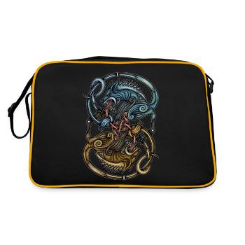 Viking Wolves - Retro Bag - black/gold - Back