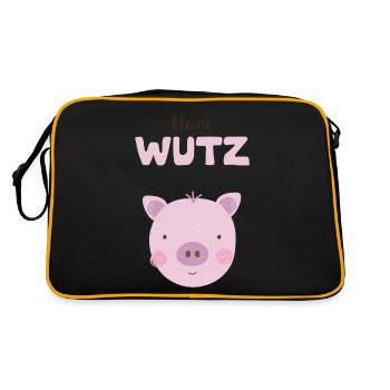 Petit Cochon Fille Rose Anniversaire Chambre d’enfant - Sac Retro - noir/or - Dos