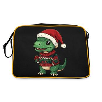 Dinosaure T-Rex Noël - Sac Retro - noir/or - Dos