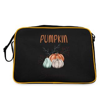 Autumn Pumpkin season - Retro Bag - black/gold - Back