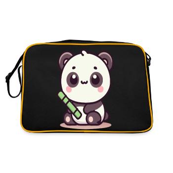 Panda - Retro Bag - black/gold - Back