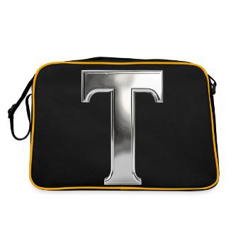 Chrome ,, T " Metallic - Retro Bag - black/gold - Back