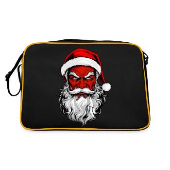 Gruseliger Böser Weihnachtsmann, Scary santa claus - Sac Retro - noir/or - Dos