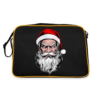 Gruseliger Böser Weihnachtsmann, Scary santa claus - Sac Retro - noir/or - Dos