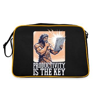 Clé de productivité Cadeau de l’homme des cavernes - Sac Retro - noir/or - Dos