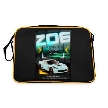 Z06 Sports Car - Retro Bag - black/gold - Back