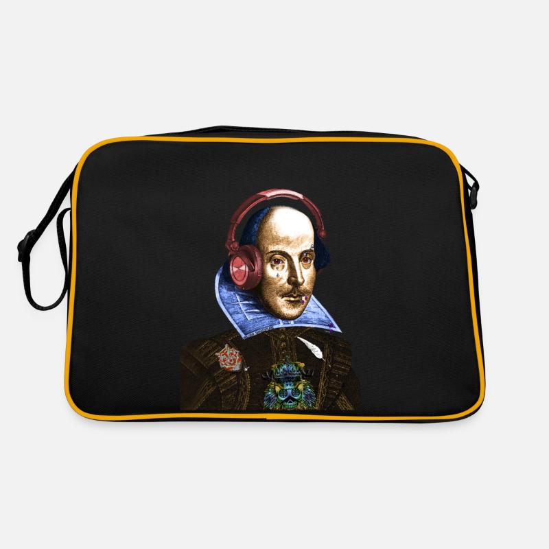 Shakespeare - Retro Tasche - Schwarz/Gold