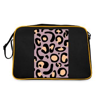 Leopard I - Retro Tasche - Schwarz/Gold - Hinten