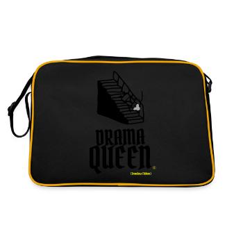 Oma ist die wahre Drama Queen - Retro Tasche - Schwarz/Gold - Hinten