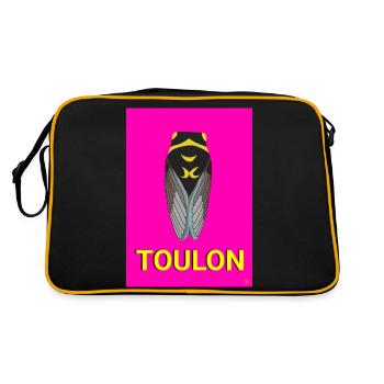 Cigale de Toulon - Sac Retro - noir/or - Dos