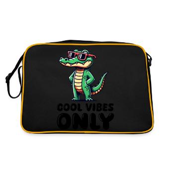 krokodil cool - Retro Tasche - Schwarz/Gold - Hinten