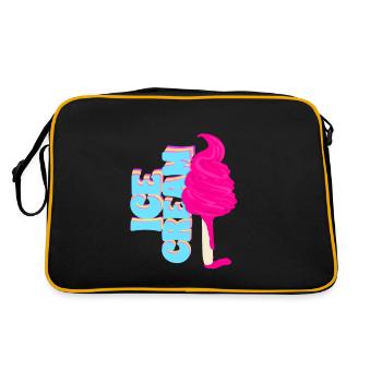 Unreal cream summer vibes - Retro Bag - black/gold - Back