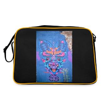 Grafitty World - Retro Tasche - Schwarz/Gold - Hinten