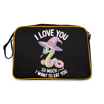 Tshirt Serpent Sorcier Amour Delicieux - Sac Retro - noir/or - Dos