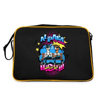 High Spirits - Alpacas in Chill Mode 3 - Retro Bag - black/gold - Back