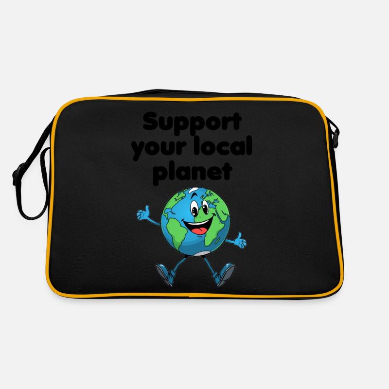 Support your local planet (hell) Retro Tasche