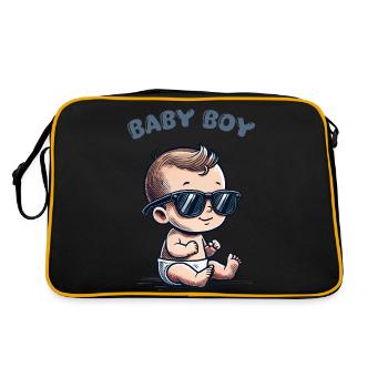 baby sonnenbrille - Retro Tasche - Schwarz/Gold - Hinten
