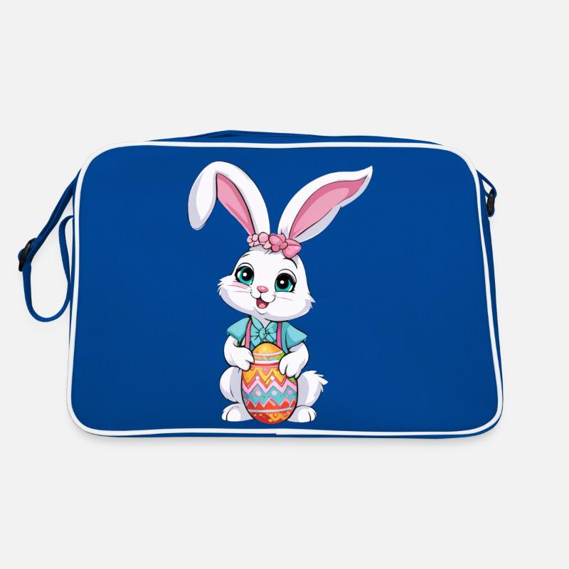 Easter bunny with Easter eggs Retro Bag