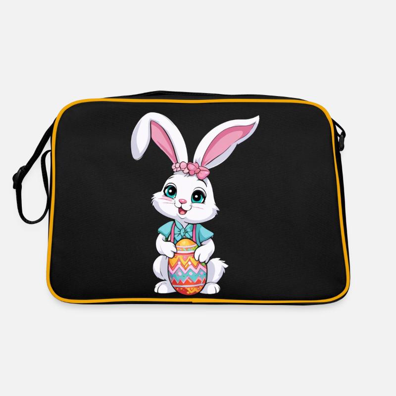 Osterhase mit Ostereiern Retro Tasche
