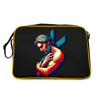 Christian man - Retro Bag - black/gold - Back