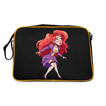 Femme rousse - Sac Retro - noir/or - Dos