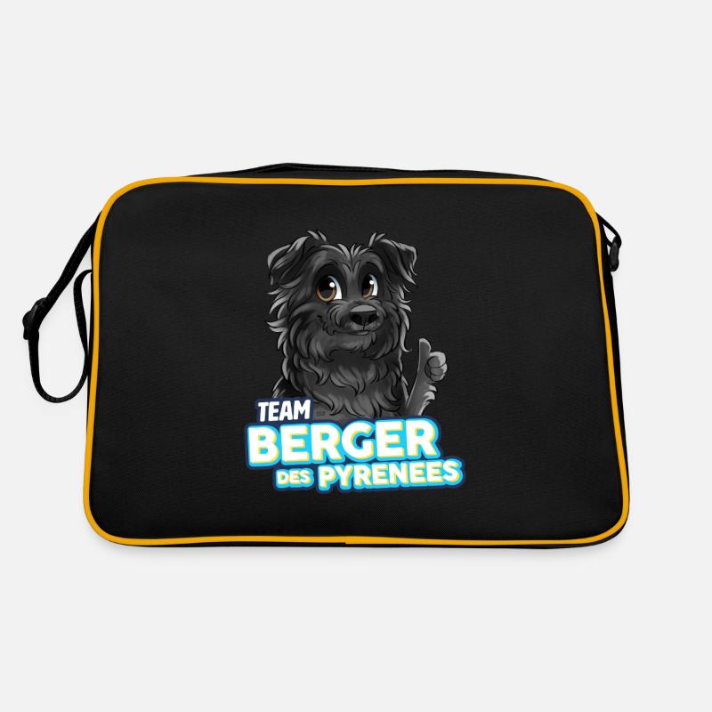 TEAM Pyrenean Shepherd Dog - Black Retro Bag