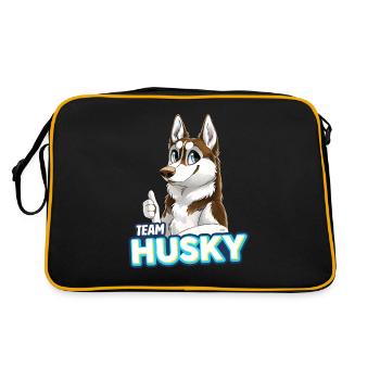 TEAM Husky - Red - Retro Bag - black/gold - Back