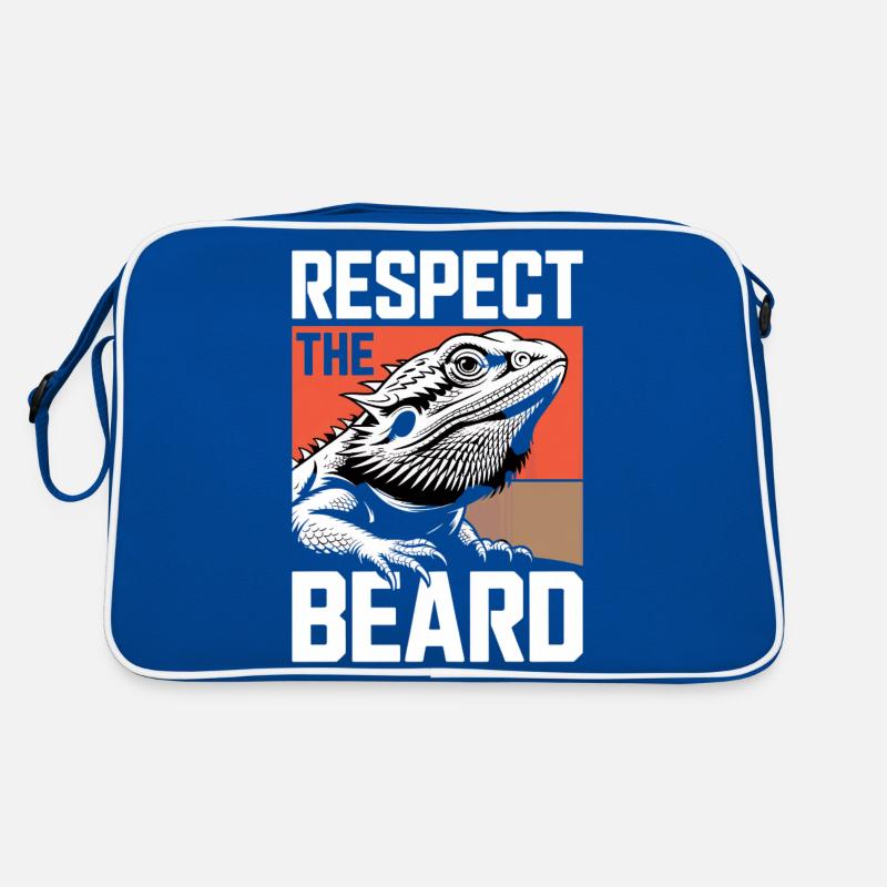 Respect the Beard! Bartagame Reptil Terraristik Retro Tasche
