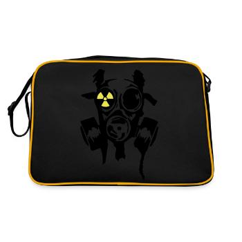 bad gasmask radioactiv1 - Sac Retro - noir/or - Dos
