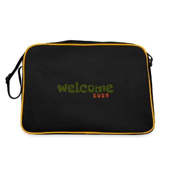Welcome to 2023 font design street fashion - Retro Bag - black/gold - Back
