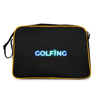 GOLF GOLFING 80s 90s NEON RETRO SPORT CLUB MOTIF - Retro Bag - black/gold - Back