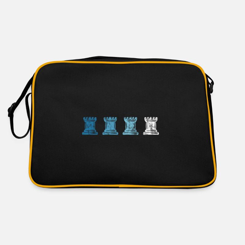 Joueur d’échecs rétro Checkmate Pièce d’échecs - Sac Retro - noir/or