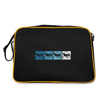 Trotteur trotter dans un style rétro ou vintage - Sac Retro - noir/or - Dos