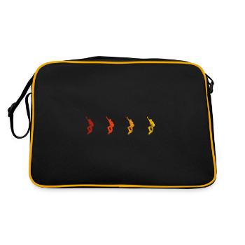 Skateboarder Skateboard Skater Skate Skateing - Retro Bag - black/gold - Back