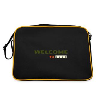 Welcome to 2023 font design street fashion - Retro Bag - black/gold - Back