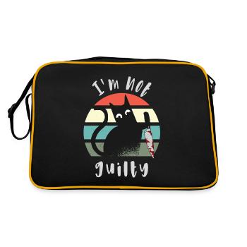 Je suis innocent, chat avec couteau - Sac Retro - noir/or - Dos