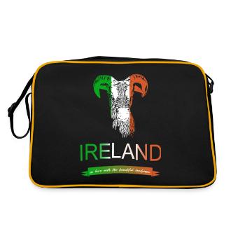 Irlande Irlande moutons - Sac Retro - noir/or - Dos