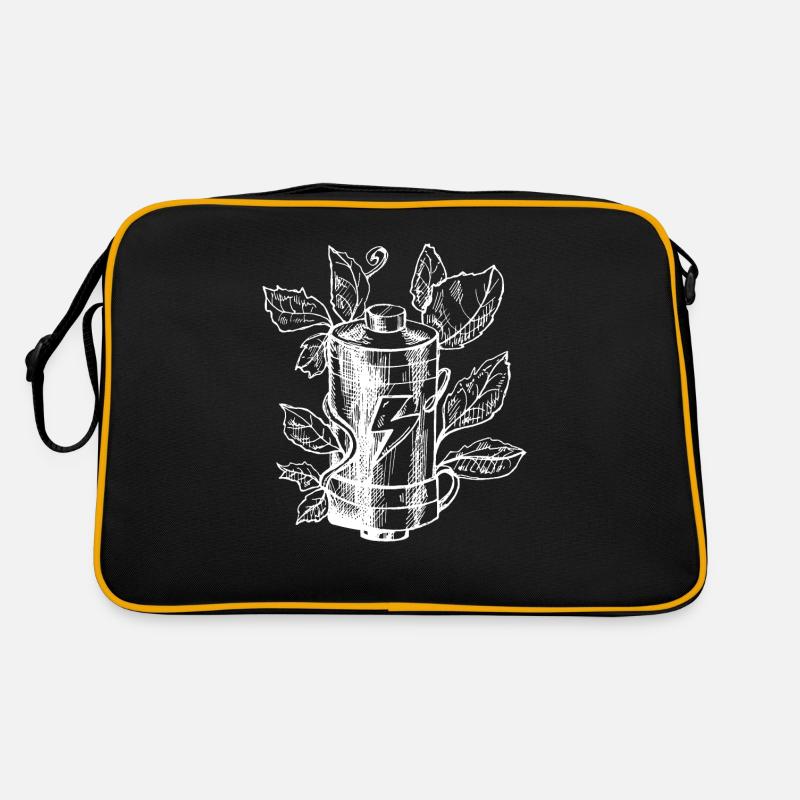 Hand Drawn Battery Sheets Ecological Retro Bag