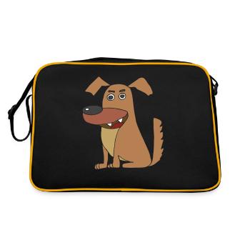 Chien Drôle - Sac Retro - noir/or - Dos