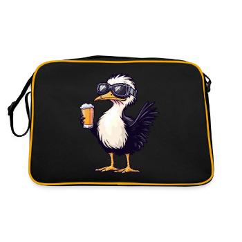 Bière d’après-ski Strauss - Sac Retro - noir/or - Dos