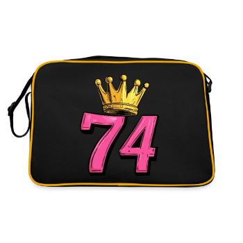 74 Number Krone - Retro Bag - black/gold - Back