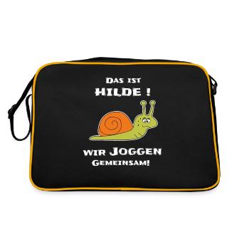 Jogging Sport Escargot drôle Hilde - Sac Retro - noir/or - Dos