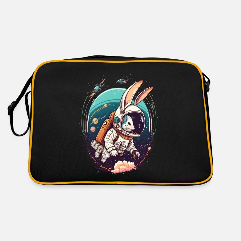 Rabbit in space Retro Bag