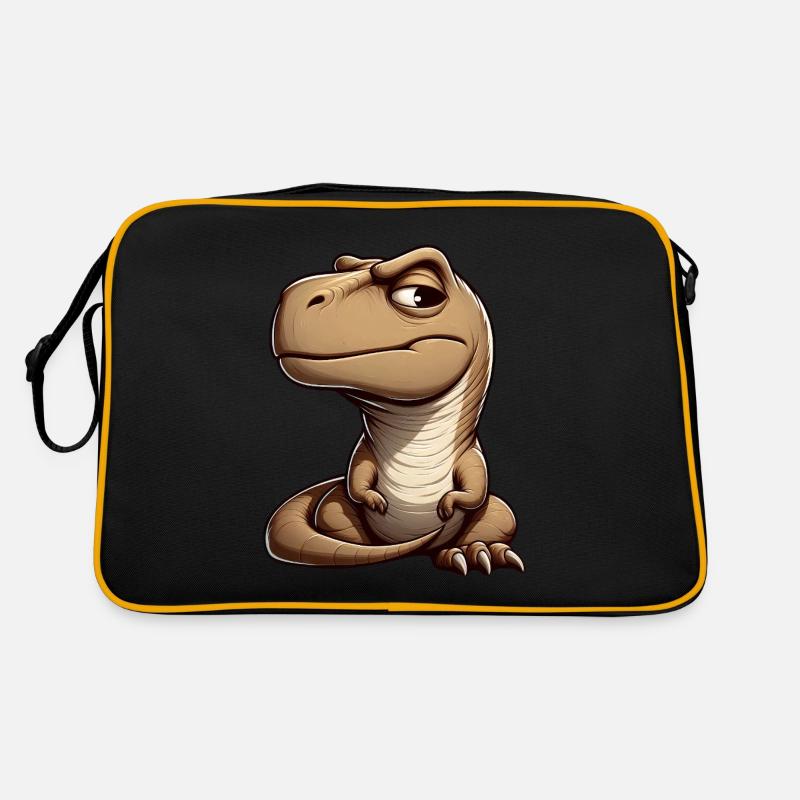 Skeptical curious T-Rex dinosaur Retro Bag