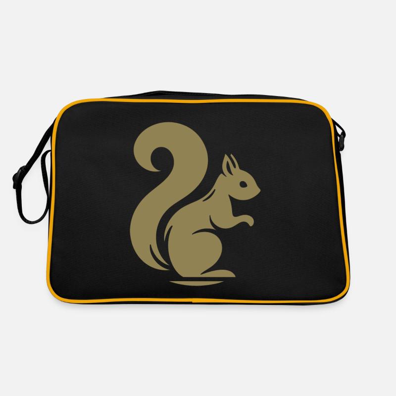 Elegant Squirrel Silhouette: Nature in Retro Bag