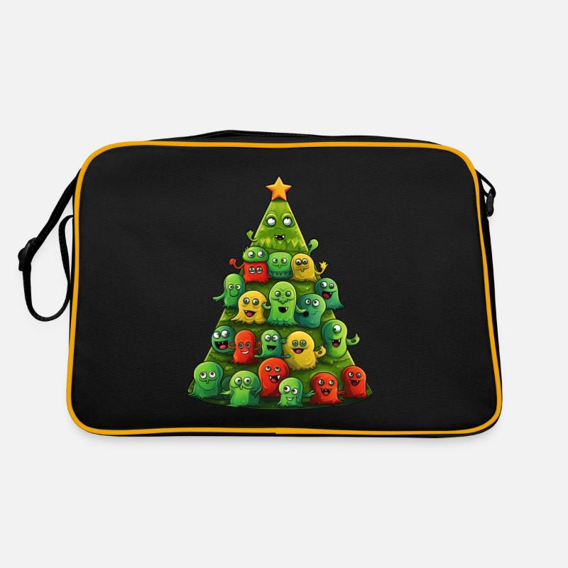 Skurrile Weihnachts-Aliens - Ein außerirdisches Retro Tasche